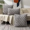 Funda de almohada transfronteriza de terciopelo con copo de nieve tejido, color sólido, sin relleno, para oficina, sofá, cojín lumbar, cojín de cabecera