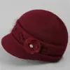 Gorros de Punto Grueso de Terciopelo para Otoño e Invierno para Mujeres de Mediana Edad y Mayores, Gorros Cálidos de Lana para Señoras Mayores, Gorros de Algodón