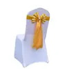Laço Sem Nós com Cauda Longa para Encosto de Cadeira Fita Elástica para Cobertura de Cadeira Decoração de Flor no Encosto Fita Decorativa Casamento Hotel Casamento