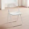 Nueva Silla Plegable Transparente, Silla de Comedor Acrílica, Silla de Ocio de Moda para Té con Leche, Silla para Fotos de Tienda de Ropa, Taburete de Maquillaje