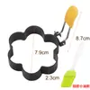 Conjunto de Ferramentas para Omelete de Aço Inoxidável, Modelo DIY para Omelete, Omelete em Forma de Coração, Ovo Poché, Bolinho de Arroz, Moedor