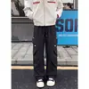 Pantalones Casuales de Seda de Hielo Arrugada Americanos para Hombre Talla Grande Sueltos Tendencia Marca Verano Delgados Transpirables Cargo Pierna Recta