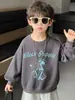 Moletom Infantil 1721 Primavera Novo Estiloso Pulôver Infantil Roupa de Primavera Top Primavera Outono Camisa de Manga Longa Infantil
