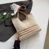 2026 Nuevo Estilo Bolso Tejido de Playa para Vacaciones en la Costa para Mujeres, Bolso de Mano de Punto Hueco, Bolso de Hombro de Gran Capacidad