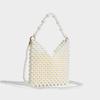 Moda europea y americana diseño de bolso para teléfono móvil sensación de cuentas bolso para mujer 2024 nuevo estilo cadena diagonal bolso pequeño nicho mini