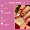 Caneta Graffiti para Unhas DIY Torvikx Contorna com Precisão Cores Vibrantes, É Amigável para Iniciantes, Duradoura e Não Descola Facilmente