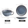 Conjunto de xícara e pires de crisântemo estilo japonês prato de cerâmica que muda de cor em forno xícara de café vintage xícara de chá de luxo estilo retrô