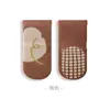 Calcetines de Piso para Bebé para Otoño e Invierno, Engrosados con Felpa, Calcetines Cálidos Antideslizantes de Agarre para Interiores para Bebés, Niños y Niñas, Calcetines de Media Caña para Niños Pequeños