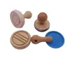 Venda Direta de Fábrica Selo Cabo de Madeira Forma de Selo para Bolo Selo para Biscoitos DIY Infantil Selo Antigo Esculpido