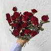 Buquê de flores secas de rosas pequenas flores secas rosa neon rosa bolha Origem Yunnan atacado