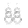 Pendientes de círculo multicapa de metal nuevos europeos y americanos exagerados retro círculo grande pendientes largos traje pulsera abierta mujeres