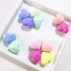 Cuentas acrílicas en forma de corazón moldeadas por inyección, cuentas de corazón de colores sólidos con agujeros rectos, accesorios hechos a mano para bolígrafos de cuentas DIY