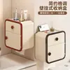 Caixa de Lenços Dupla Camada Simples Montada na Parede para Uso Doméstico, Instalação Sem Furos, Caixa de Armazenamento de Papel Higiênico à Prova de Umidade, Suporte para Papel em Rolo