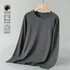 Camiseta de manga larga para hombre, camiseta casual deportiva de manga larga con cuello redondo para hombre, camiseta básica estampada de manga larga, ropa para hombre