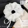 Goma de pelo suave estilo francés para mujer, Cuerda para el pelo coreana de satén de alta gama, Accesorio grande para el pelo estilo Mori, Cuerda para el pelo de pañuelo cuadrado