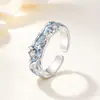 Canción de Amor del Océano Anillos de Pareja Abiertos Ajustables Lujo Ligero Exquisito Diseño de Nicho Sensación de Alta Gama Anillos de Par Versátil Nuevo Estilo