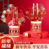 Ping An Feliz Véspera de Ano Novo Balde de Flores Buquê de flores fruta da fortuna Festival da Primavera sala de estar decoração festiva ornamentos diy produtos acabados