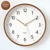 Reloj de Pared Estilo Japonés Reloj de Cuarzo Sala de Estar Hogar Reloj Sencillo Reloj de Pared Estilo Madera Moderna Reloj de Pared Silencioso