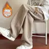 Calças Casuais de Veludo para Homem Outono/Inverno 2025, Forradas com Lã e Espessadas, Calças Esportivas Largas Estilo Americano, Calças Casuais de Trabalho