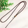 Cuerda Larga para Collar Imitación Jade Hebilla Ping An Anillo Nudo de Piña Cadena de Lana Cordón Cuerda Trenzada Colgante Accesorios Productos Semi-acabados