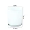 Copo de Vela Transparente Espessado Suporte de Vela DIY com Fundo Curvo Garrafa de Vidro Pote de Vela Copo de Vidro para Aromaterapia Tampa de Bambu