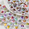 Acrílico UV galvanizado resaltado color mágico amor cuentas sueltas cuentas con agujero horizontal hilo de cuentas pulsera de cuentas accesorios de joyería hechos a mano diy