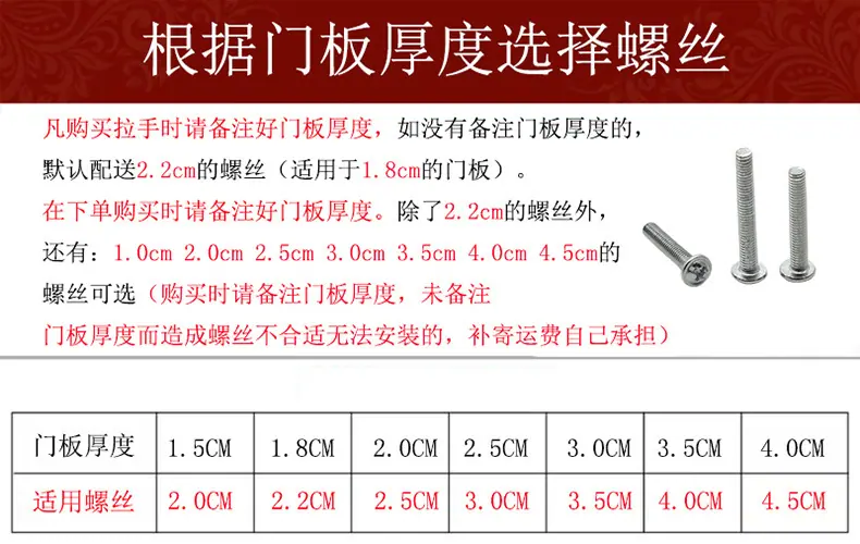 2根据门板厚度选择螺丝22长度790宋体20190405.j