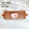 Coreano Transparente Malla Lindo Oso Pequeño Gran Capacidad Alta Apariencia Fresco Estudiante de Primaria Estuche para Lápices Bolsa para Lápices Niña Niño