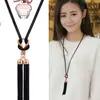 Cadena Larga para Suéter, Collar de Lujo Ligero y de Alta Gama para Mujer, Accesorio de Borla Moderno y Versátil, Colgante Simple de Perla que No se Desvanece