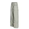 Pantalones de Trabajo Lavados Estilo Retro Americano Oso Mágico 2026 Otoño Pierna Recta Personalizados con Spray de Tinta Pantalones de Leñador Pierna Ancha Pantalones Casuales