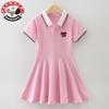 Vestido para meninas 2023 Verão Novo Estilo Infantil Estilo Verão Médio e Grande Vestido polo Infantil Vestido Princesa para Meninas