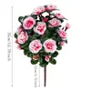 Flores artificiales, rododendros pequeños, pequeños ramos de flores para decoración, flores para proyectos y decoración de bienes raíces, flores artificiales de comercio exterior, venta al por mayor de fabricantes