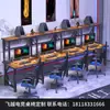 Escritorio de Computadora E-sports Hotel Cafetería de Internet Bar Estantería de Doble Capa Escritorio Integrado Posición para Varias Personas Mesa de Escritorio Superior Montado Simple Caja de PC