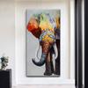 Pintura Decorativa Moderna Simples para Corredor Pintura a Óleo Pura Feita à Mão Pintura para Pendurar no Corredor de Casa Mural de Elefante Sala de Estar Vertical Estilo Europeu