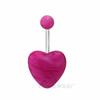 En Stock Al Por Mayor Anillos para Ombligo Acrílicos en Forma de Corazón Bicolor Joyería Piercing Sexy Europea y Americana Joyería de Acero Inoxidable