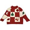 Suéter Feminino Limão Inverno Novo Estilo Ocidental Outono e Inverno Natal de Bebê Malha Base Camada Superior Espessa Infantil Estilo Ocidental