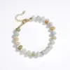 Pulsera de cuentas de ábaco de piedra natural inspirada en la dopamina para mujer, pulsera ajustable estilo bohemio