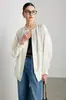 Camisa con Protección Solar Entrelazada para Mujer, Nuevo Estilo Primavera y Verano 2026, Corte Holgado, Lujo Ligero, Alta Calidad, Color Sólido, Chaqueta Delgada