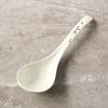 Cerámica Japonesa Creativa Pintada a Mano Bajo Esmalte Copo de Nieve Vajilla para Mesa Hogar Restaurante Hotel Tamaño Cuchara Cuchara para Sopa