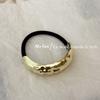 Anillo para el cabello semicircular con diseño de nicho irregular de aleación, nuevo estilo, elegante cuerda para atar, banda de goma elástica alta para mujer