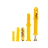 Ventas Directas de Fábrica Tornillería con Tornillos de Expansión de Plástico Amarillo Pequeños M6, Tornillos de Expansión Exterior Auto-roscantes de Zinc Color M8-M10
