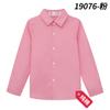 Camisa para niños estilo coreano, ropa para niños estilo inglés, camisa de algodón de manga larga a rayas rojas y azules, camisa plisada para niños y niñas, uniforme escolar para verano