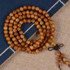 Pulsera de sándalo dorado material antiguo extensión cuentas de madera al por mayor pulsera de moda madera de caoba juego de texto joyería para hombres y mujeres juego de texto