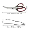 Tijeras de Cocina Multifuncionales Extensibles, Tijeras de Acero Inoxidable Estilo Coreano para Barbacoa, Tijeras Domésticas para Alimentos, Tijeras para Cocinar y Asar