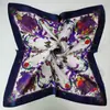 Novo Lenço Quadrado Versátil Rao Yun 53 Primavera/Verão 100% Seda Crepe Cetim Feminino com Padrão Floral Geométrico e Diferentes Estilos de Cor