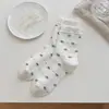 Calcetines grises florales para mujer hasta la pantorrilla, calcetines de color liso apilados para primavera y otoño, nuevos calcetines largos estilo ballet con encaje 2026