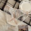 Ropa Interior para Niña de Encaje Hueco de Deseo Puro Francés Sexy Satén Transpirable Cubre Cadera Sin Costuras Calzones de Cintura Baja para Mujer