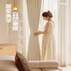 Cortinas de Chenille Dupla Face com Blackout Total, Novo Modelo 2026, Estilo Creme de Alta Qualidade, Grau Mãe e Bebê, Cortinas para Quarto Sem Furação