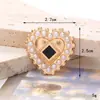 Acessórios Criativos Novos DIY de Coração de Pérola Liga de Zinco Acessórios de Rosa com Gotejamento de Óleo Material de Joia para Capa de Celular para Mulheres