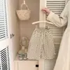 Cárdigan de Punto Dulce para Niñas de Otoño Estilo Nuevo Ropa para Bebé Estilo Coreano Suéter Abrigo con Cuello Polo Elegante para Bebé y Niño Pequeño